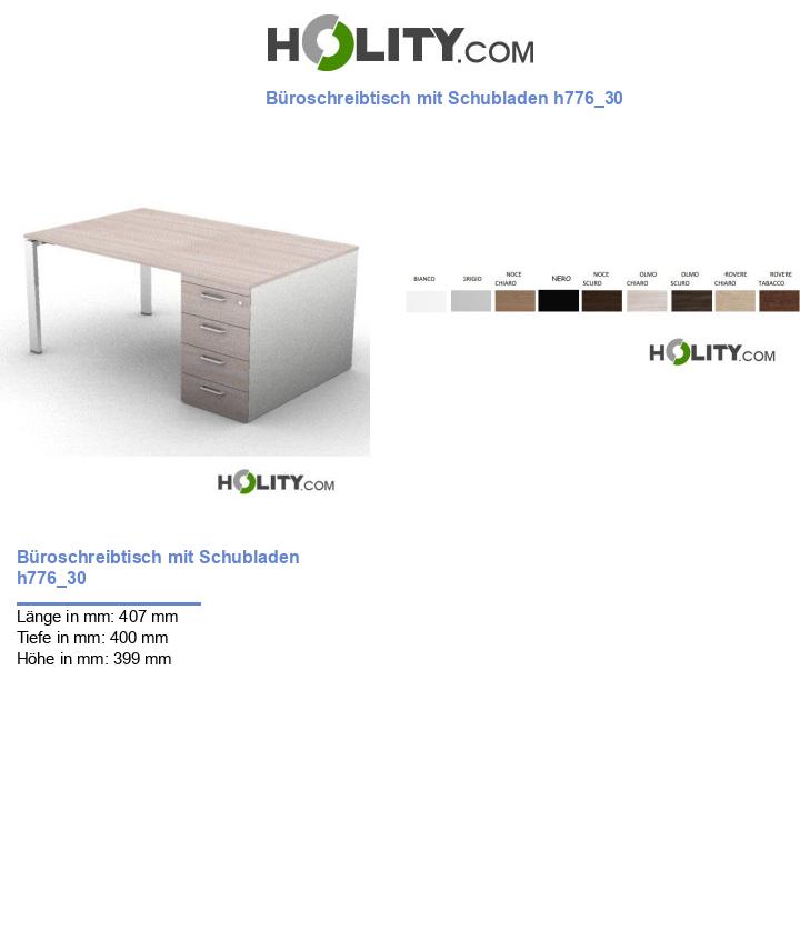 Büroschreibtisch mit Schubladen h776_30