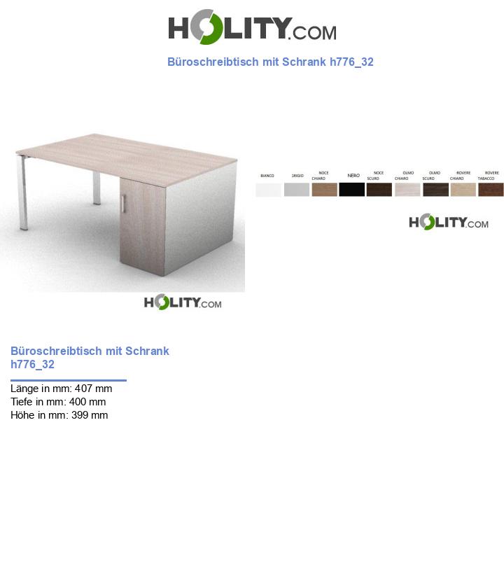 Büroschreibtisch mit Schrank h776_32