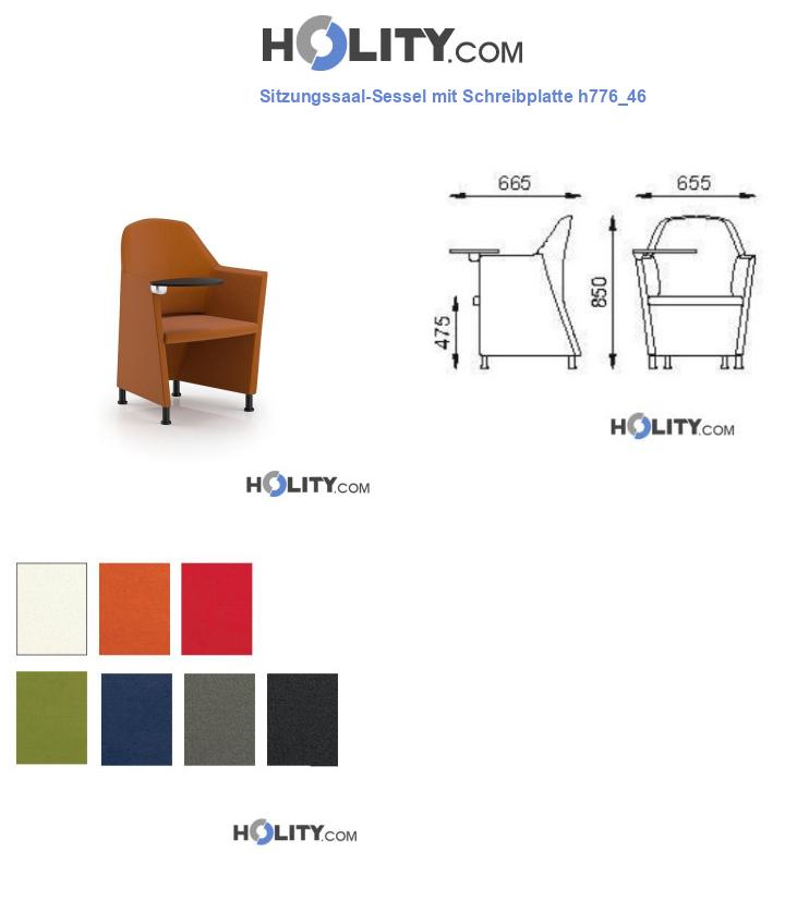 Sitzungssaal-Sessel mit Schreibplatte h776_46
