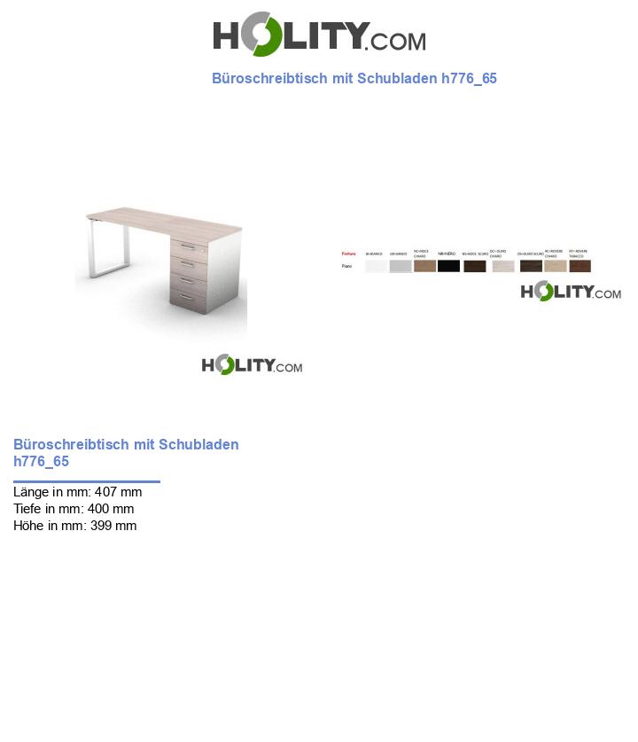 Büroschreibtisch mit Schubladen h776_65