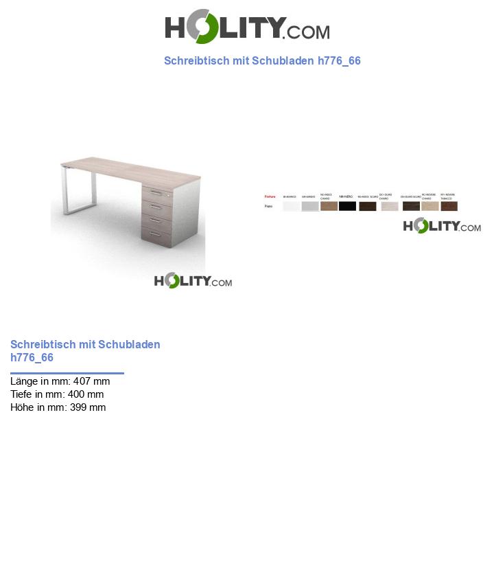 Schreibtisch mit Schubladen h776_66