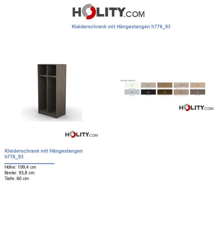 Kleiderschrank mit Hängestangen h776_93