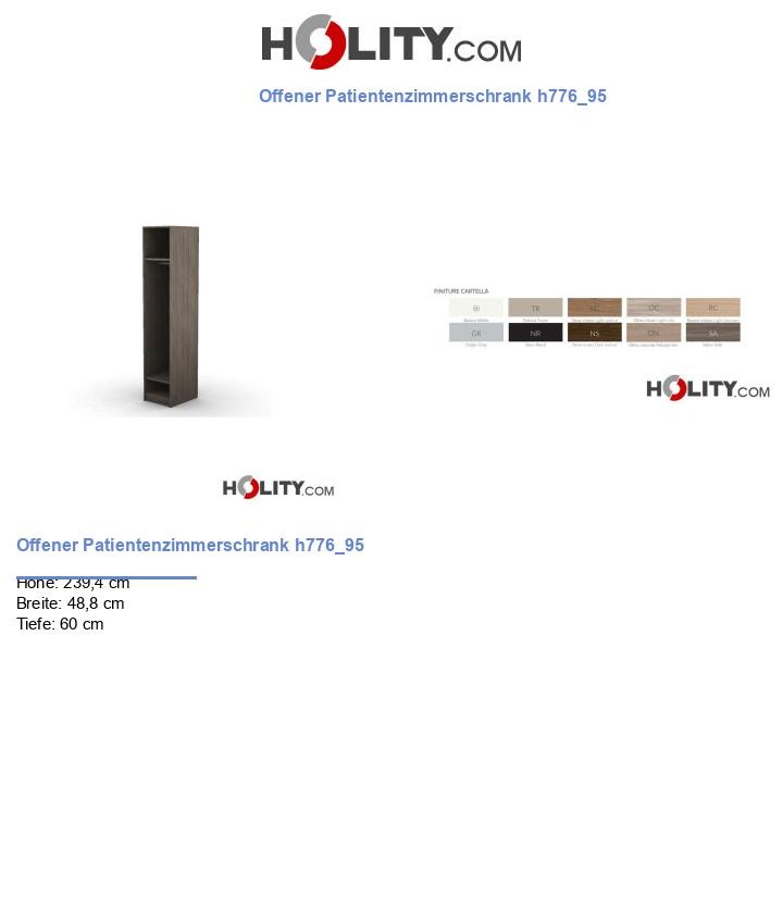 Offener Patientenzimmerschrank h776_95