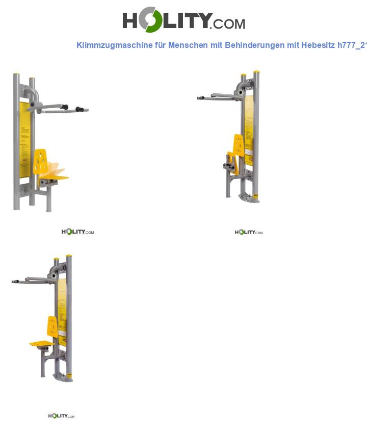 Klimmzugmaschine für Menschen mit Behinderungen mit Hebesitz h777_21