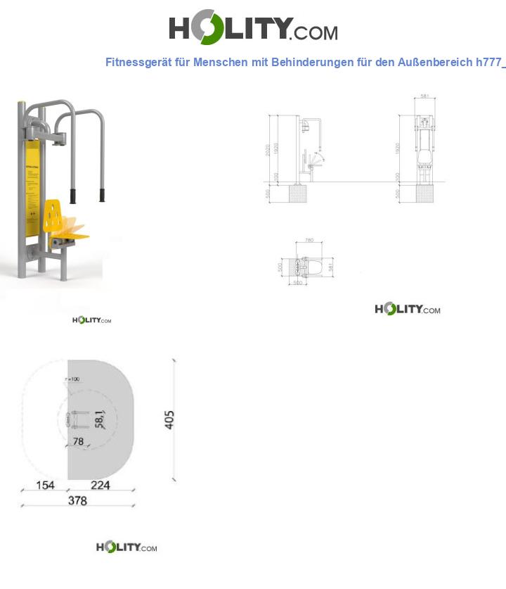 Fitnessgerät für Menschen mit Behinderungen für den Außenbereich h777_25