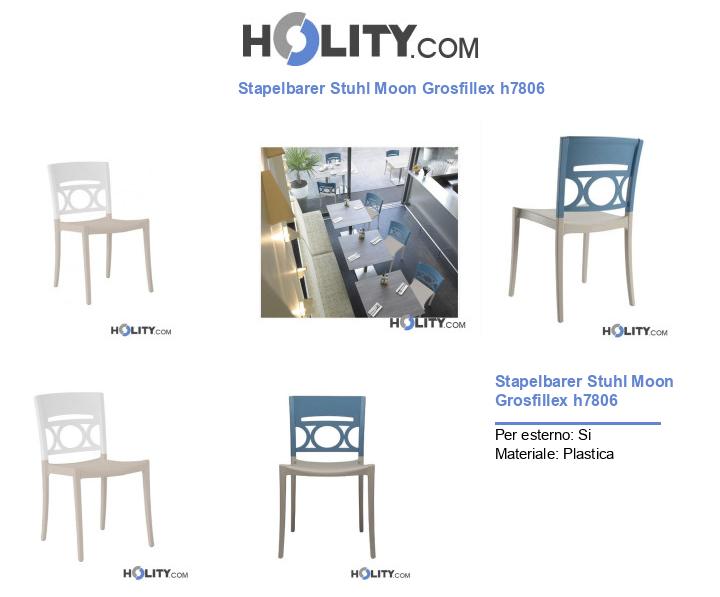 Stapelbarer Stuhl Moon Grosfillex h7806