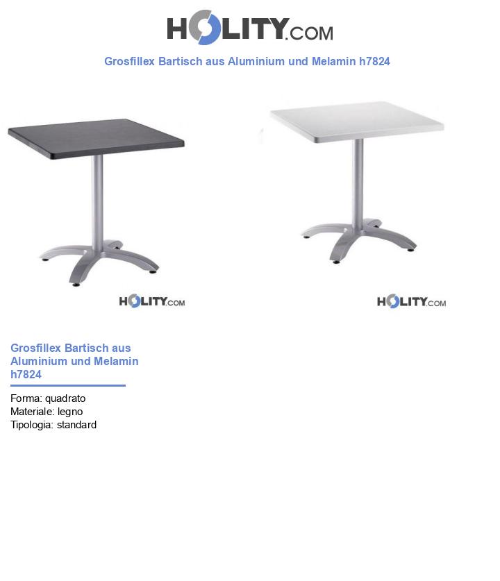 Grosfillex Bartisch aus Aluminium und Melamin h7824