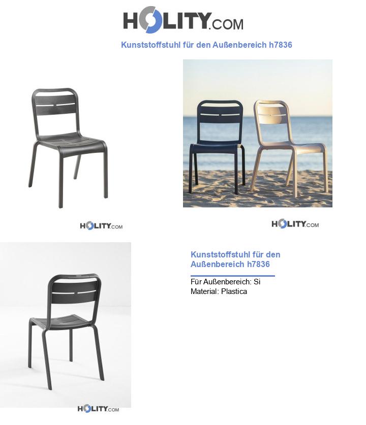 Kunststoffstuhl für den Außenbereich h7836