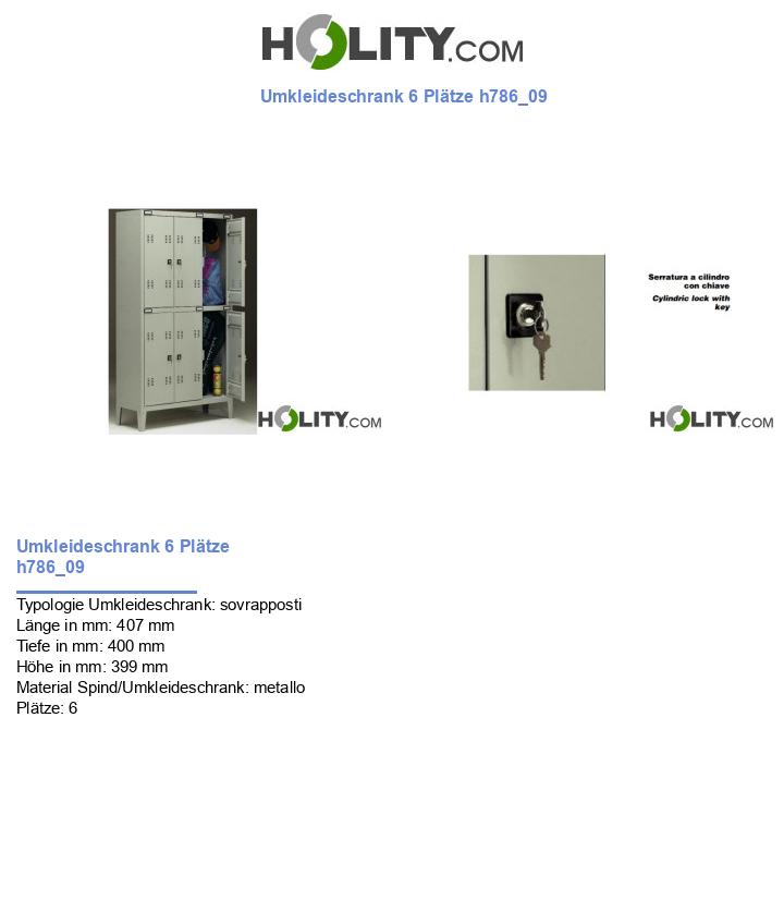 Umkleideschrank 6 Plätze h786_09