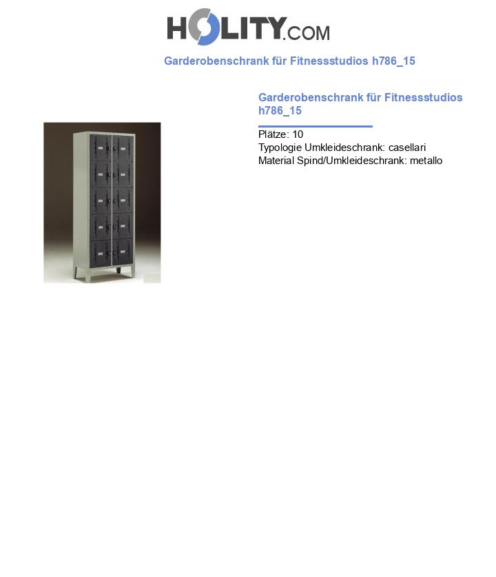 Garderobenschrank für Fitnessstudios h786_15