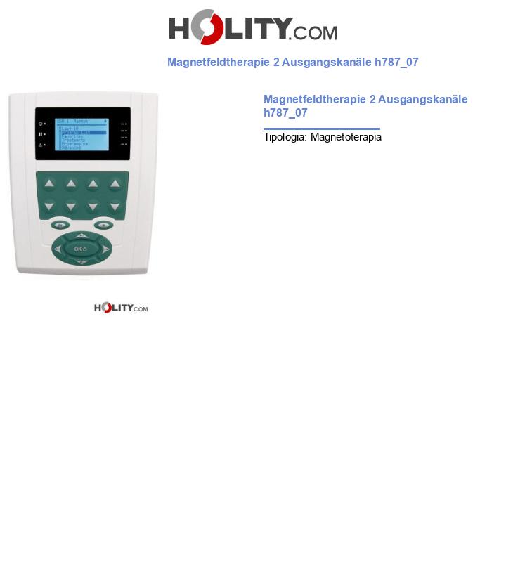 Magnetfeldtherapie 2 Ausgangskanäle h787_07