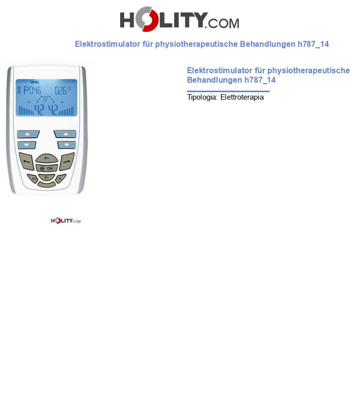 Elektrostimulator für physiotherapeutische Behandlungen h787_14