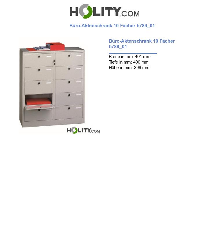 Büro-Aktenschrank 10 Fächer h789_01