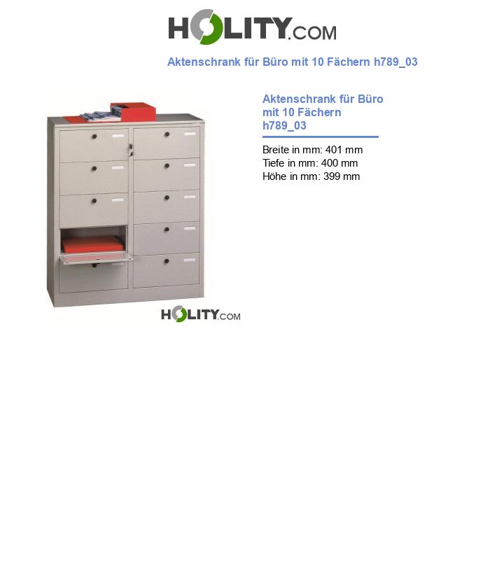 Aktenschrank für Büro mit 10 Fächern h789_03