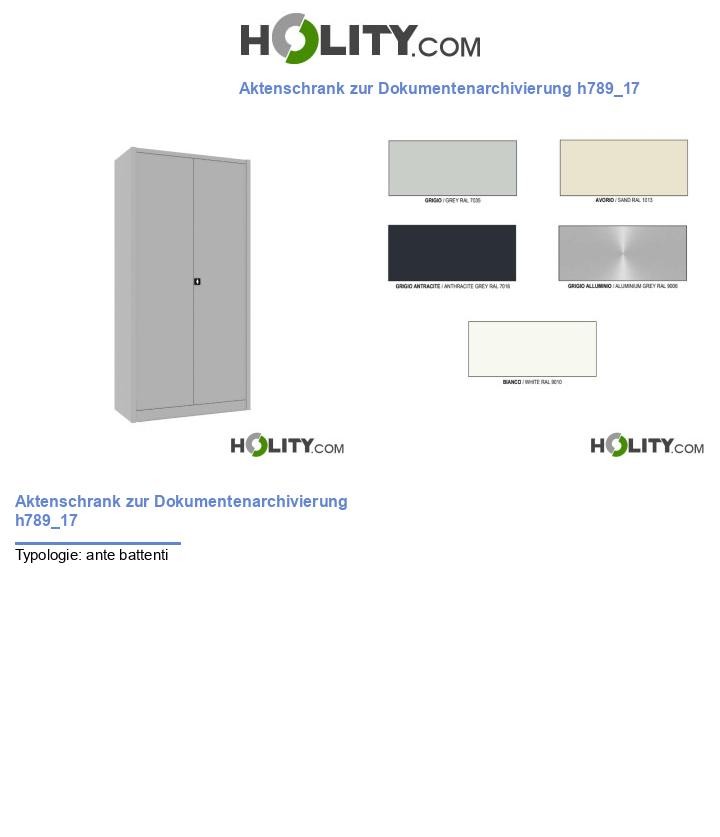 Aktenschrank zur Dokumentenarchivierung h789_17