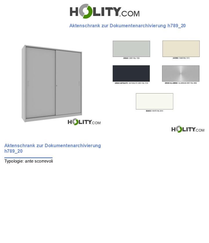 Aktenschrank zur Dokumentenarchivierung h789_20