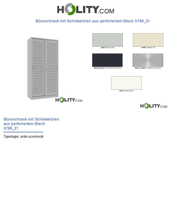 Büroschrank mit Schiebetüren aus perforiertem Blech h789_21