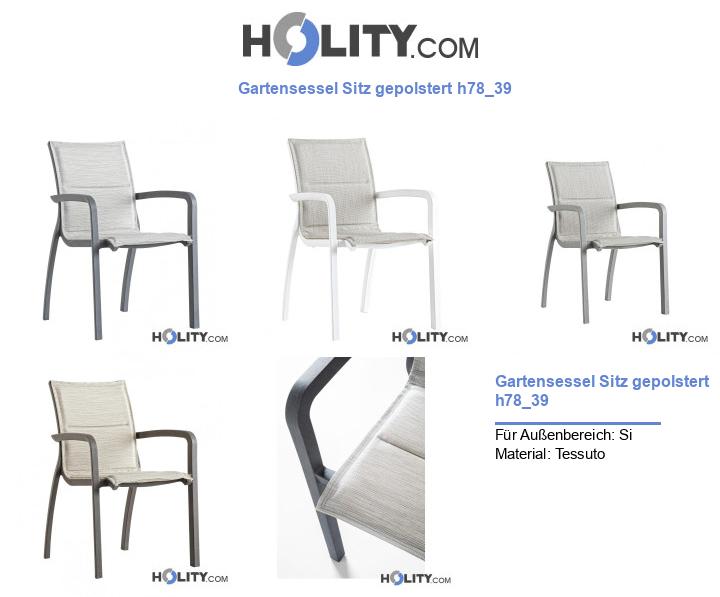 Gartensessel Sitz gepolstert h78_39