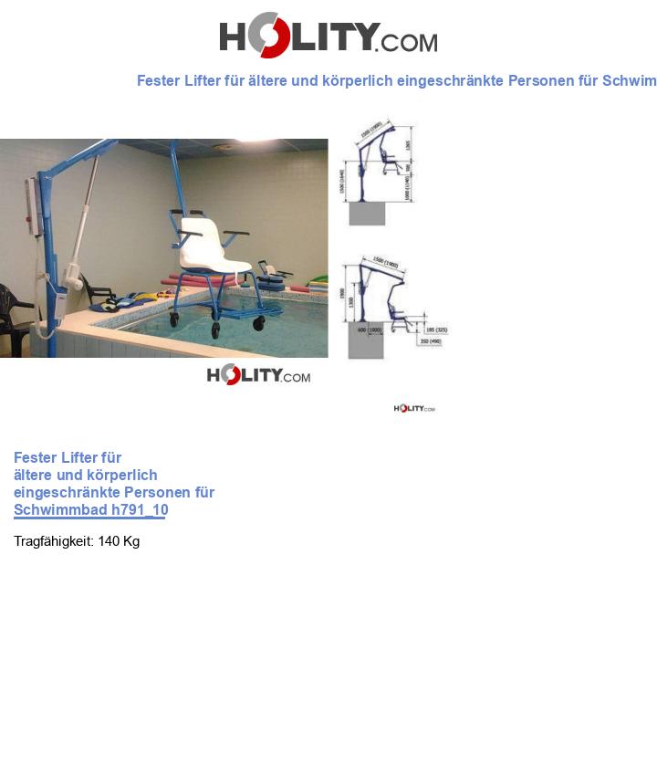 Fester Lifter für ältere und körperlich eingeschränkte Personen für Schwimmbad h791_10