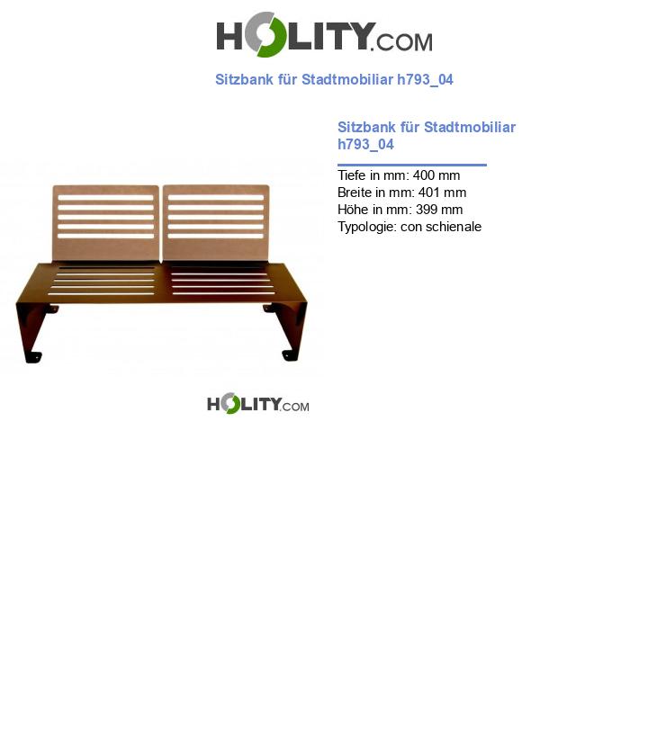 Sitzbank für Stadtmobiliar h793_04