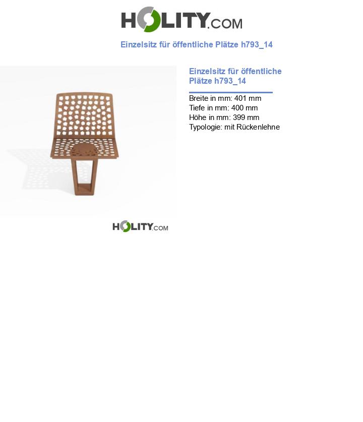 Einzelsitz für öffentliche Plätze h793_14