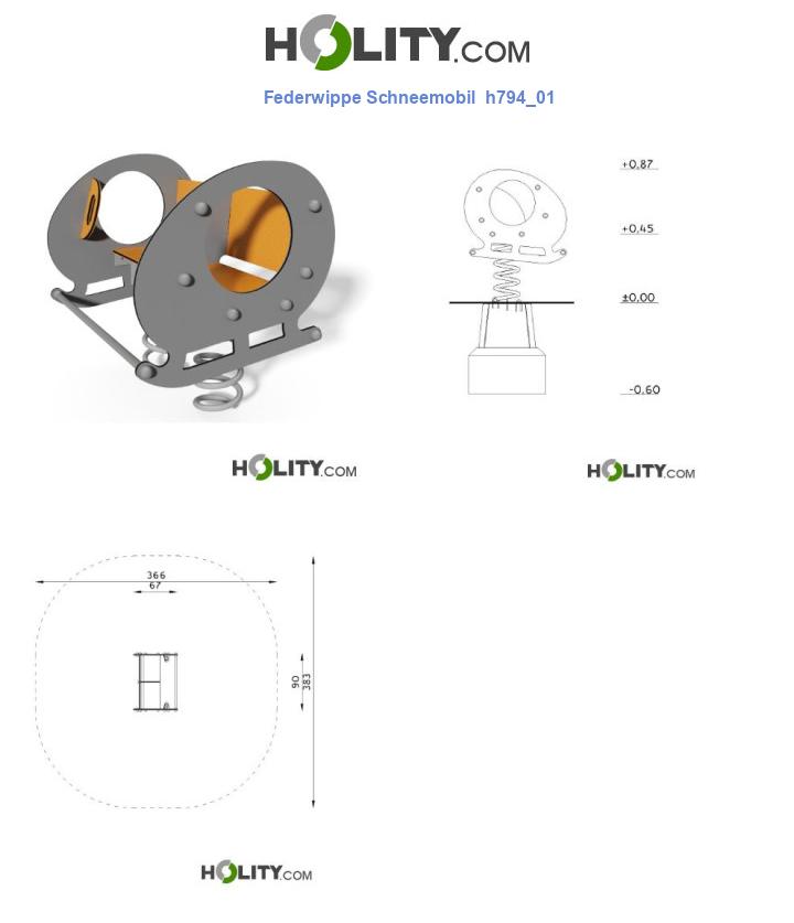 Federwippe Schneemobil  h794_01