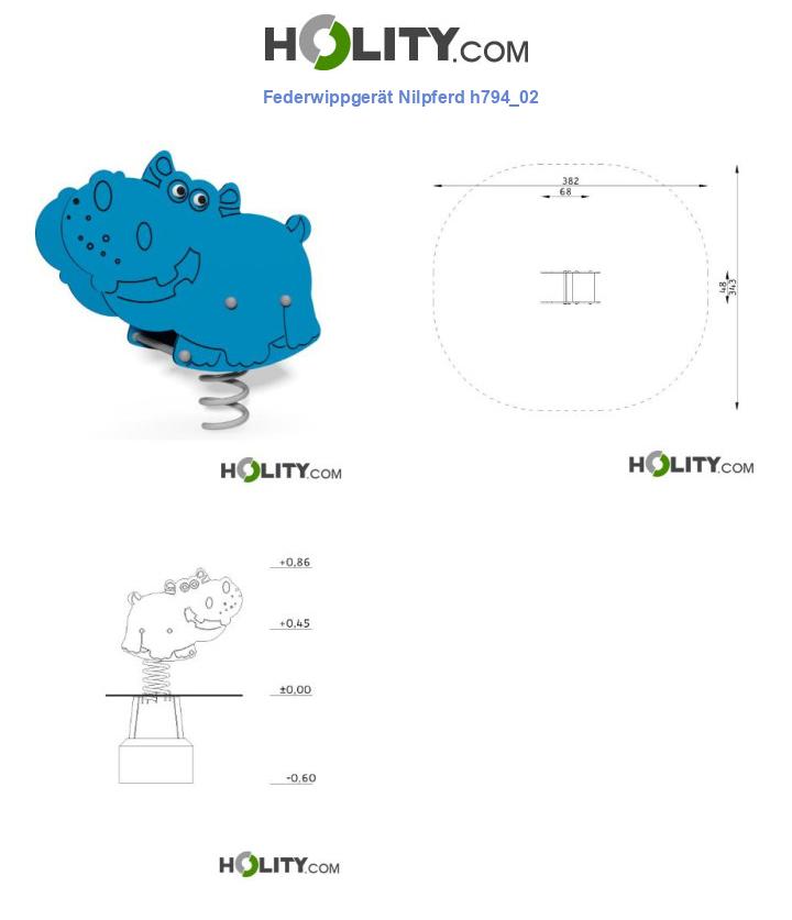 Federwippgerät Nilpferd h794_02