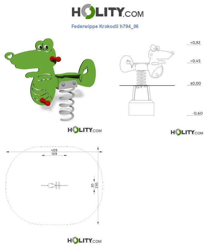 Federwippe Krokodil h794_06