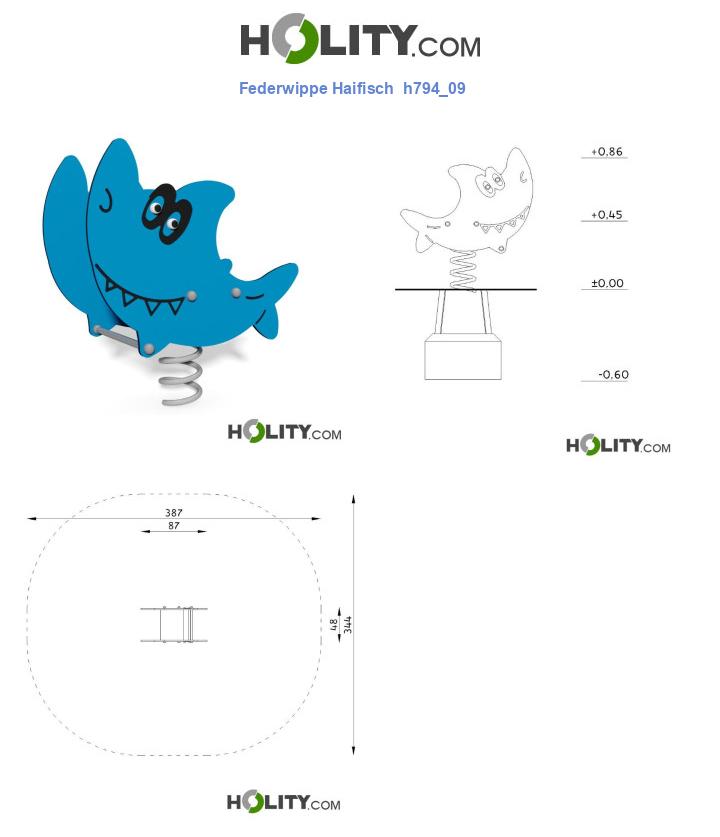 Federwippe Haifisch  h794_09