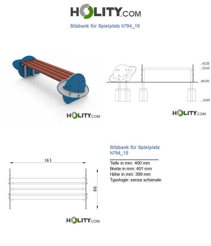 Sitzbank für Spielplatz h794_15