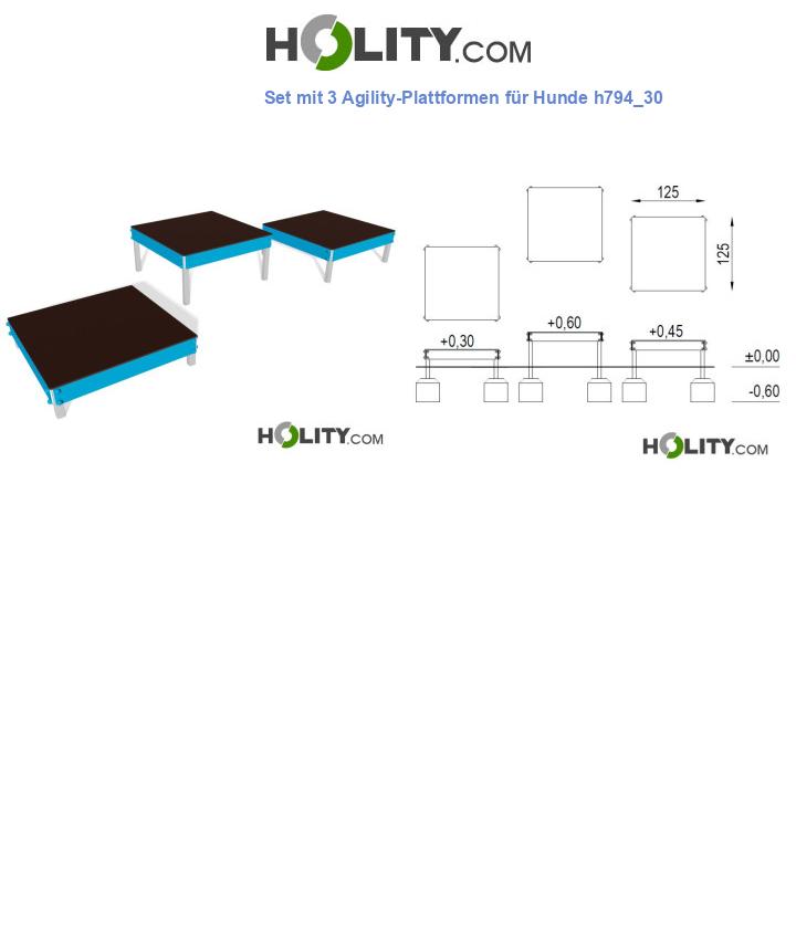 Set mit 3 Agility-Plattformen für Hunde h794_30