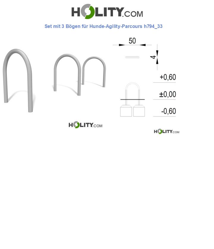 Set mit 3 Bögen für Hunde-Agility-Parcours h794_33