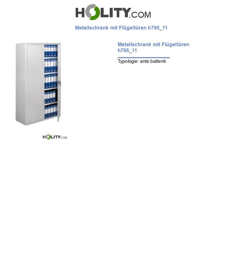 Metallschrank mit Flügeltüren h795_11