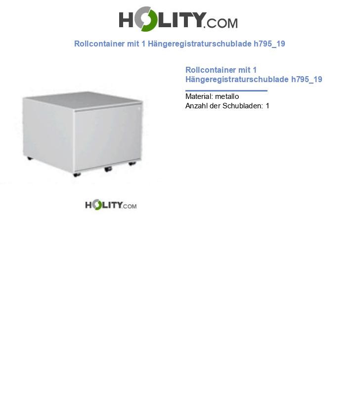 Rollcontainer mit 1 Hängeregistraturschublade h795_19