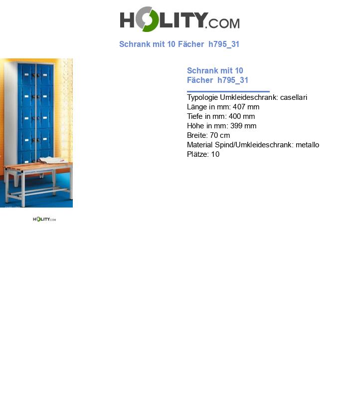 Schrank mit 10 Fächer  h795_31