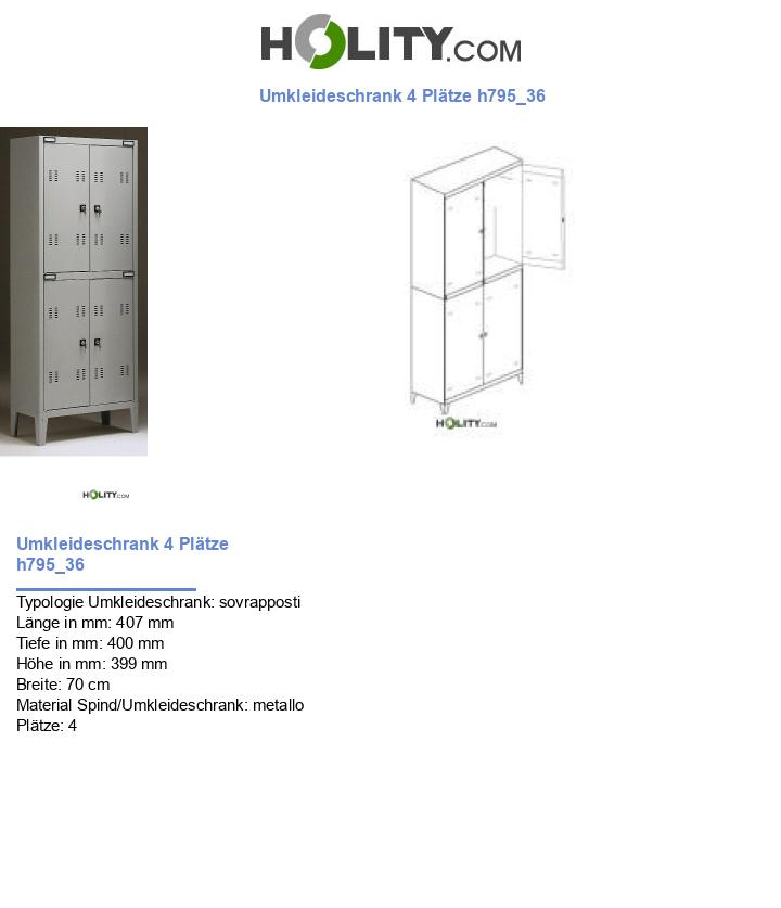 Umkleideschrank 4 Plätze h795_36