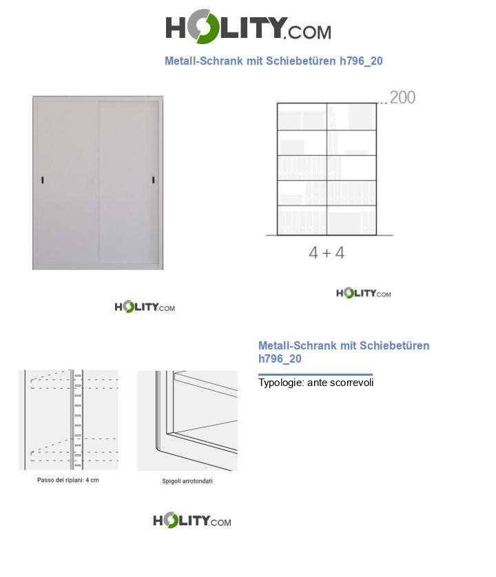Metall-Schrank mit Schiebetüren h796_20