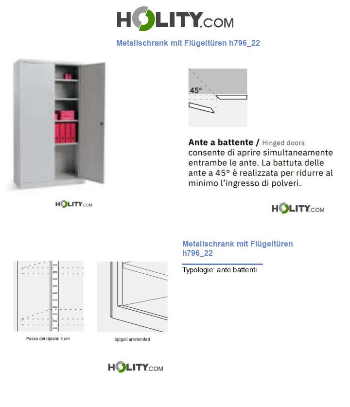 Metallschrank mit Flügeltüren h796_22