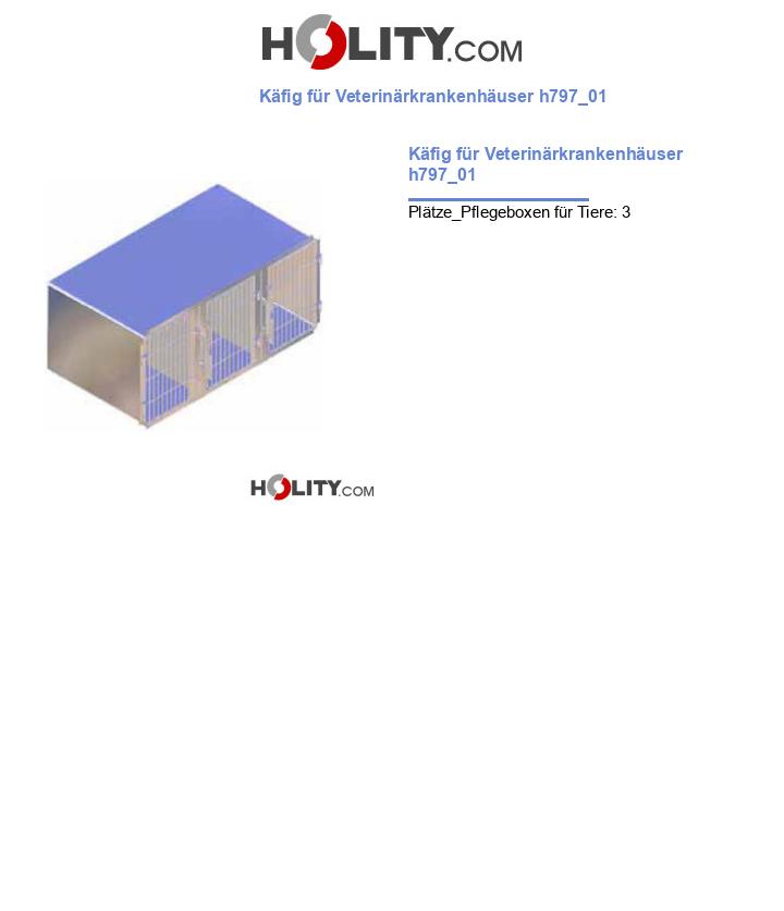 Käfig für Veterinärkrankenhäuser h797_01