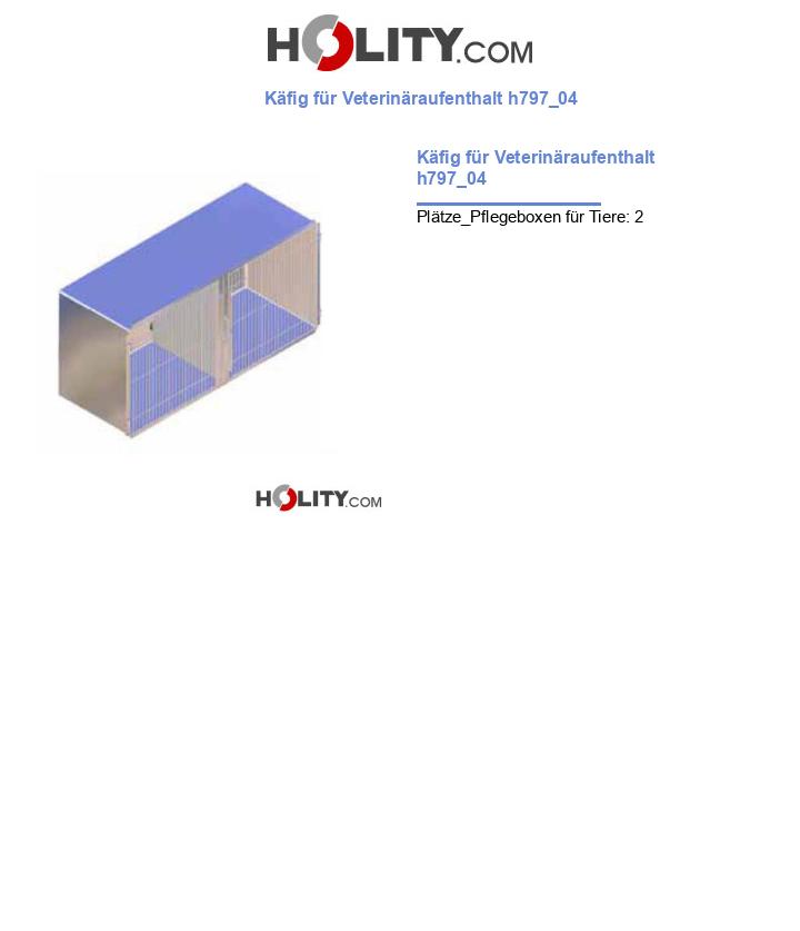 Käfig für Veterinäraufenthalt h797_04