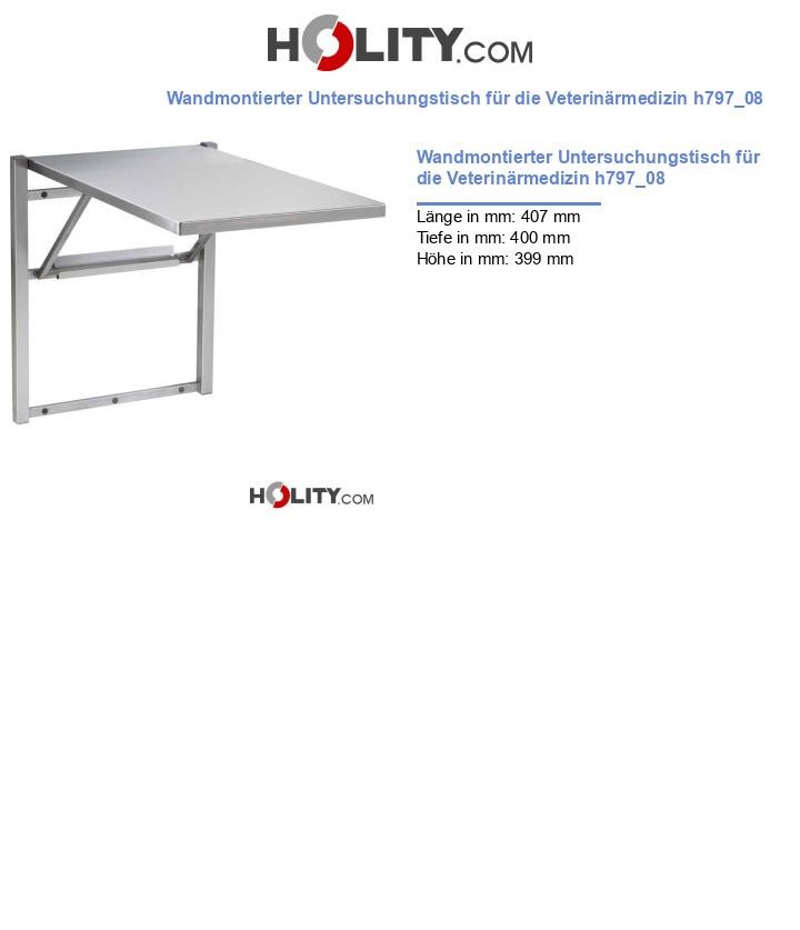 Wandmontierter Untersuchungstisch für die Veterinärmedizin h797_08