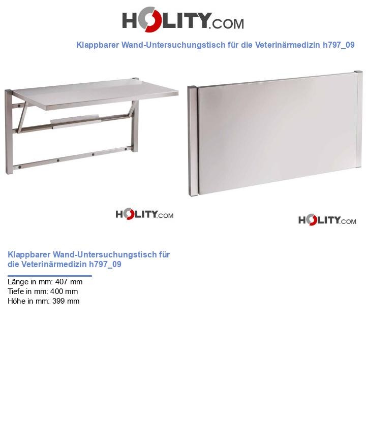 Klappbarer Wand-Untersuchungstisch für die Veterinärmedizin h797_09
