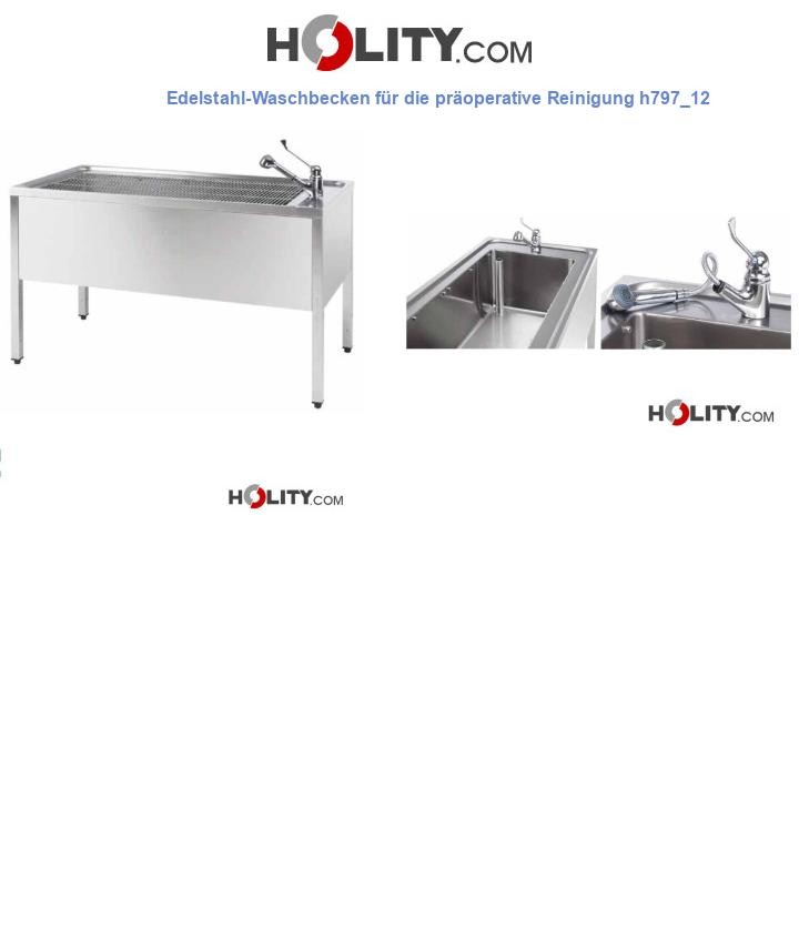Edelstahl-Waschbecken für die präoperative Reinigung h797_12
