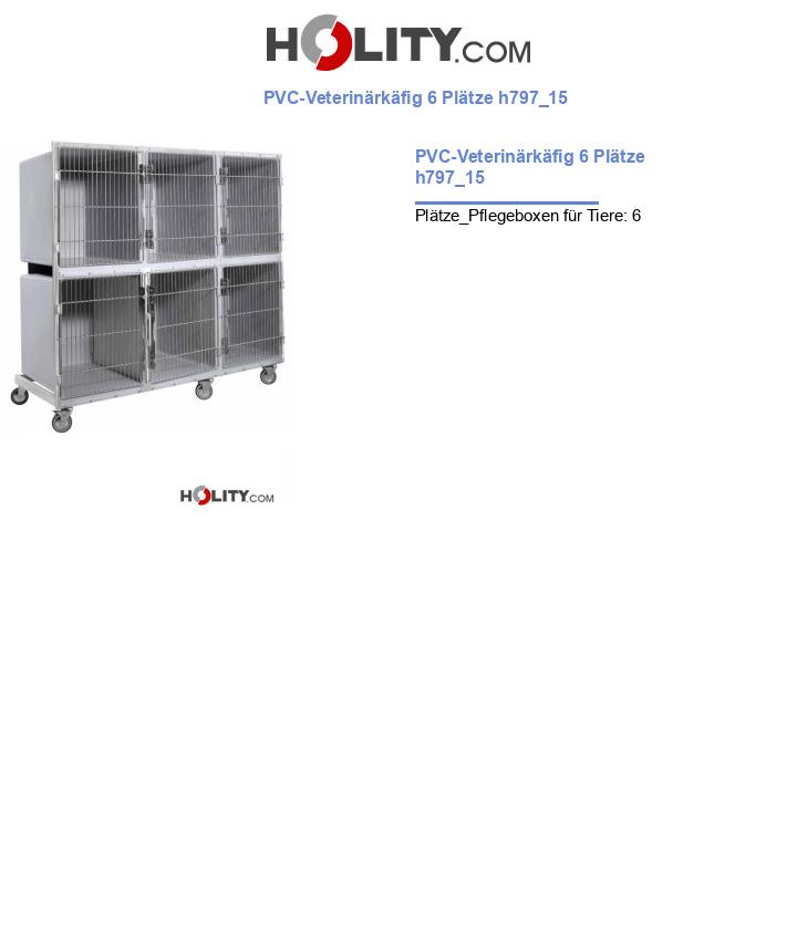 PVC-Veterinärkäfig 6 Plätze h797_15