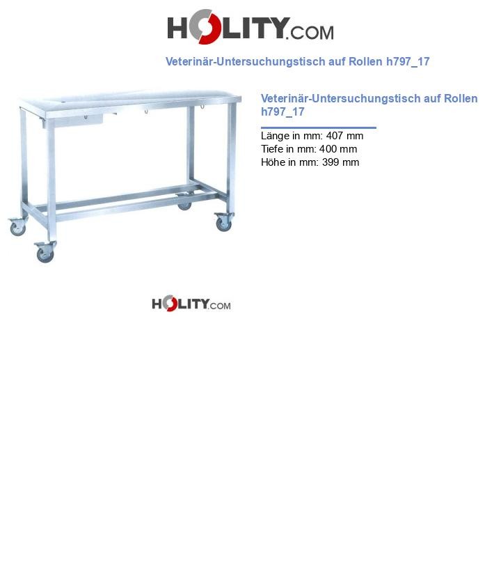 Veterinär-Untersuchungstisch auf Rollen h797_17