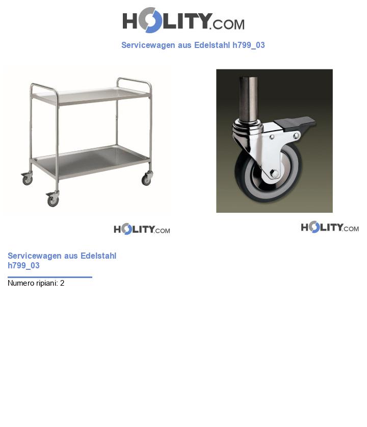 Servicewagen aus Edelstahl h799_03