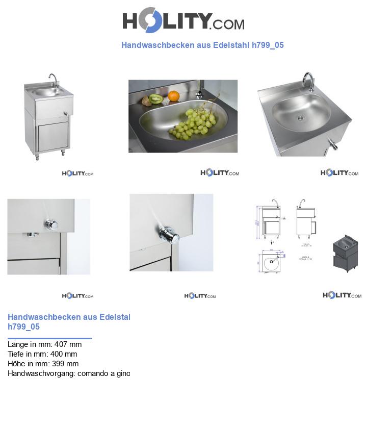 Handwaschbecken aus Edelstahl h799_05