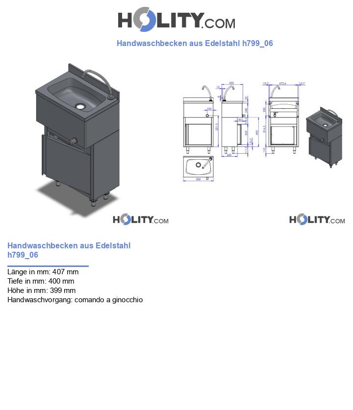 Handwaschbecken aus Edelstahl h799_06