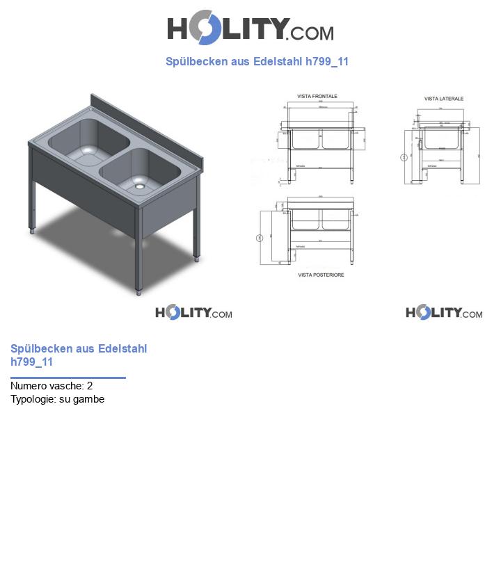 Spülbecken aus Edelstahl h799_11