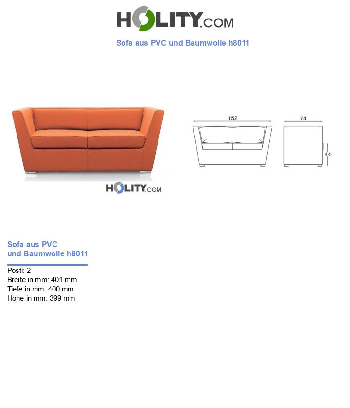 Sofa aus PVC und Baumwolle h8011